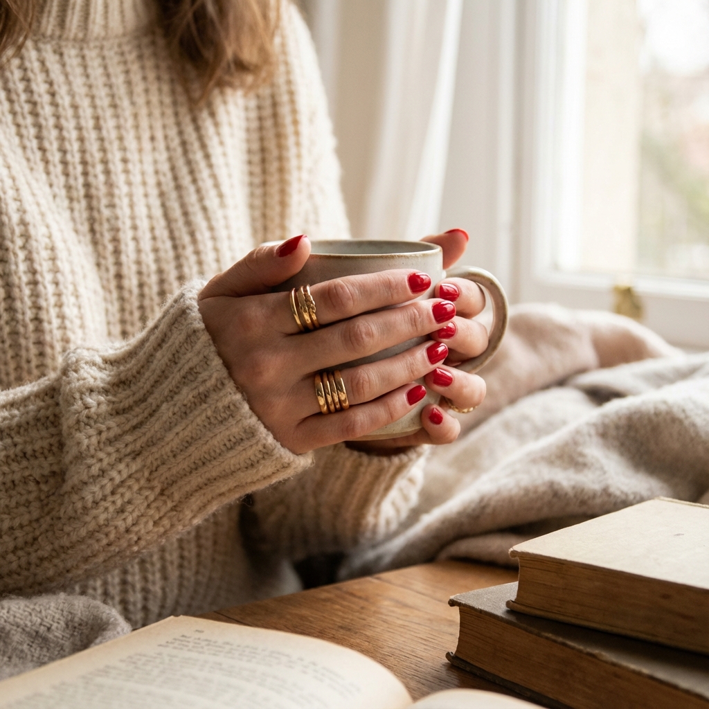 Mains avec bagues ajustables